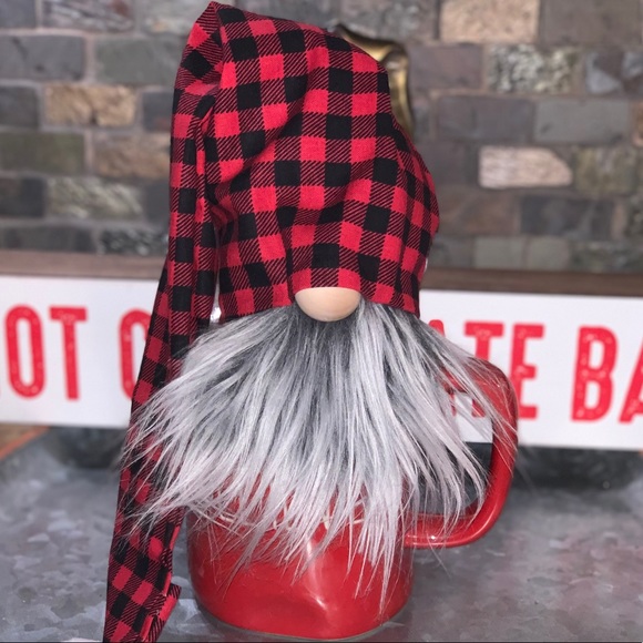 Rae Dunn Other - 🎅🏼 Handmade Buffalo Plaid Santa Christmas Gnome